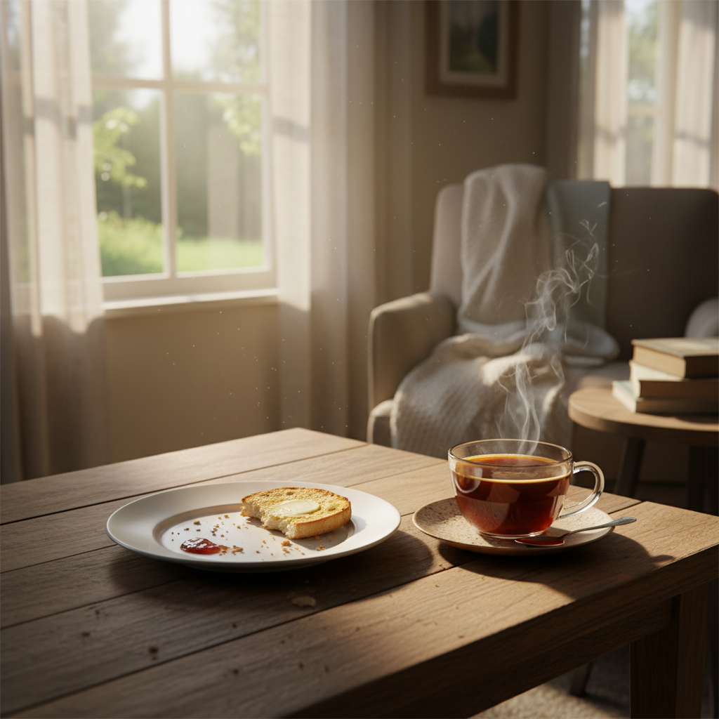 食後にコーヒーを楽しむイメージ